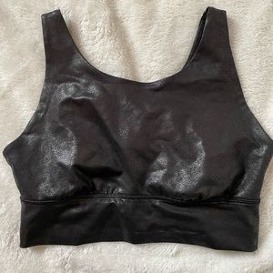 Aerie Offline Black Crackle Sports Bra